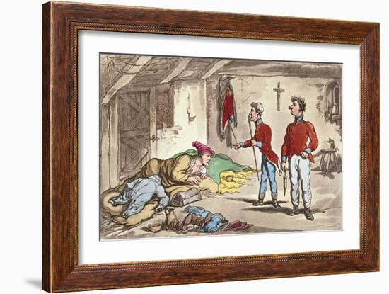 Poor Johnny on the Sick List-Thomas Rowlandson-Framed Giclee Print