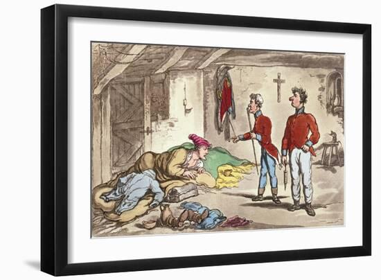 Poor Johnny on the Sick List-Thomas Rowlandson-Framed Giclee Print