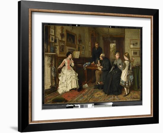 Poor Relations, 1875 (Oil on Canvas)-George Goodwin Kilburne-Framed Giclee Print