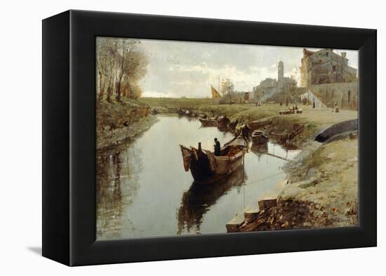 Poor Venice, 1882-1883-Pietro Fragiacomo-Framed Premier Image Canvas