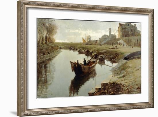 Poor Venice, 1882-1883-Pietro Fragiacomo-Framed Giclee Print
