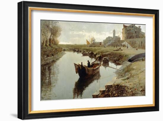 Poor Venice, 1882-1883-Pietro Fragiacomo-Framed Giclee Print