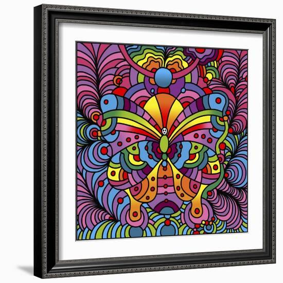 Pop Art Butterfly-Howie Green-Framed Giclee Print