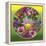 Pop Art Circle Flowers 615-Howie Green-Framed Premier Image Canvas