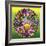 Pop Art Circle Flowers 615-Howie Green-Framed Giclee Print