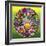 Pop Art Circle Flowers 615-Howie Green-Framed Giclee Print