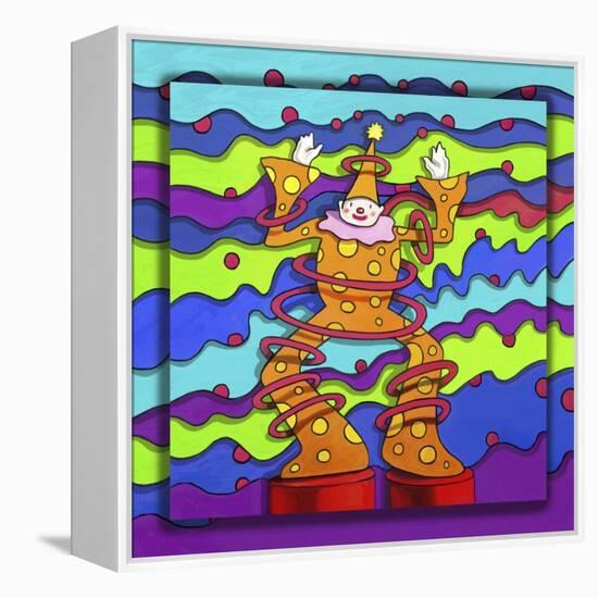 Pop-Art Clown-Howie Green-Framed Premier Image Canvas