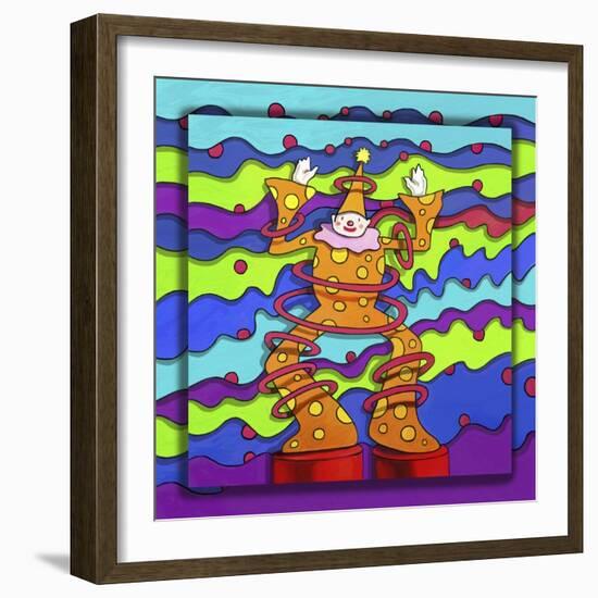 Pop-Art Clown-Howie Green-Framed Giclee Print