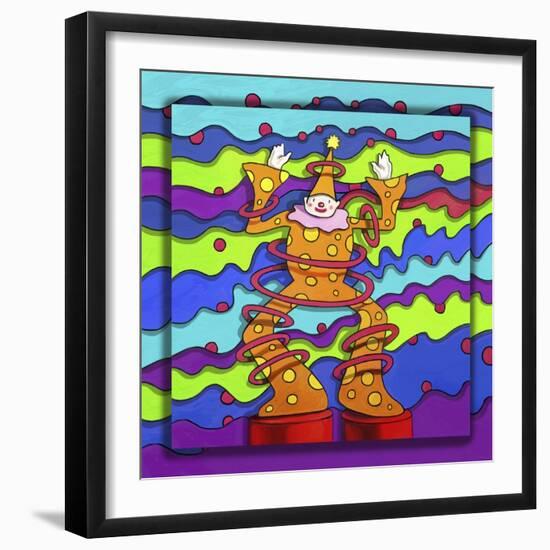 Pop-Art Clown-Howie Green-Framed Giclee Print