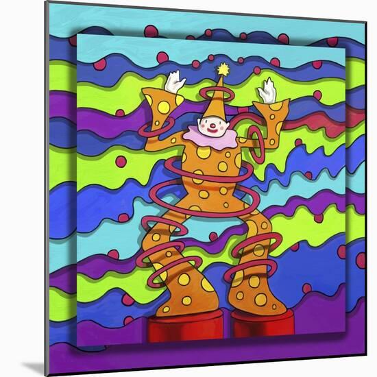 Pop-Art Clown-Howie Green-Mounted Giclee Print