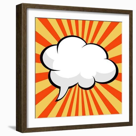 Pop Art Comic Speech Bubble-PiXXart-Framed Art Print