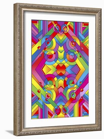 Pop Art Deco Panel 715-Howie Green-Framed Giclee Print