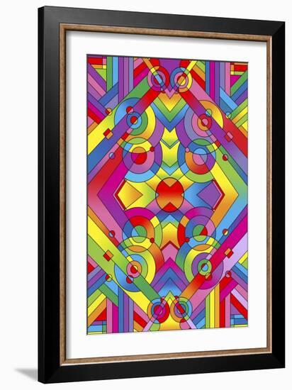 Pop Art Deco Panel 715-Howie Green-Framed Giclee Print