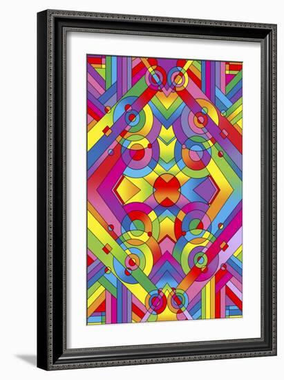 Pop Art Deco Panel 715-Howie Green-Framed Giclee Print