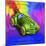 Pop-Art Deco Race Car Toy-Howie Green-Mounted Giclee Print