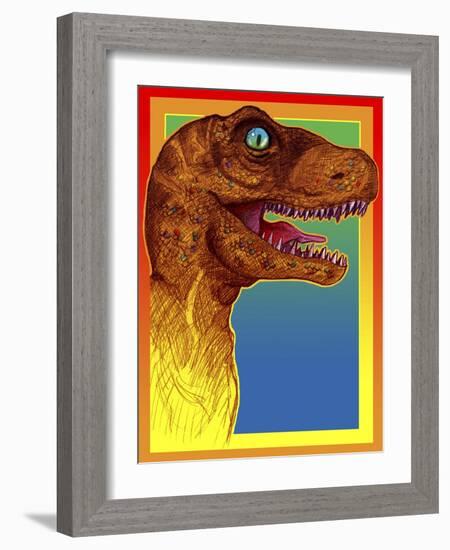 Pop Art Dinosaur 3-Howie Green-Framed Giclee Print