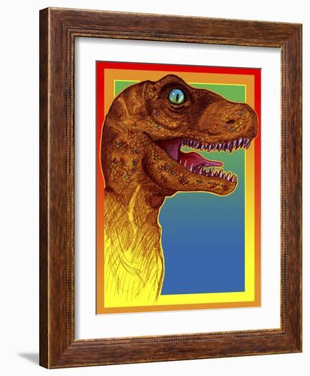 Pop Art Dinosaur 3-Howie Green-Framed Giclee Print