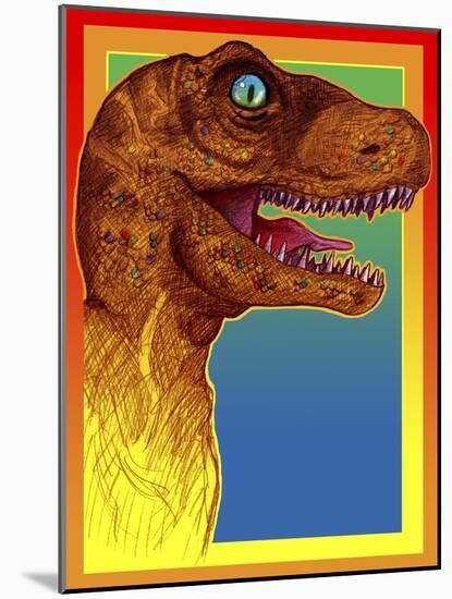 Pop Art Dinosaur 3-Howie Green-Mounted Giclee Print