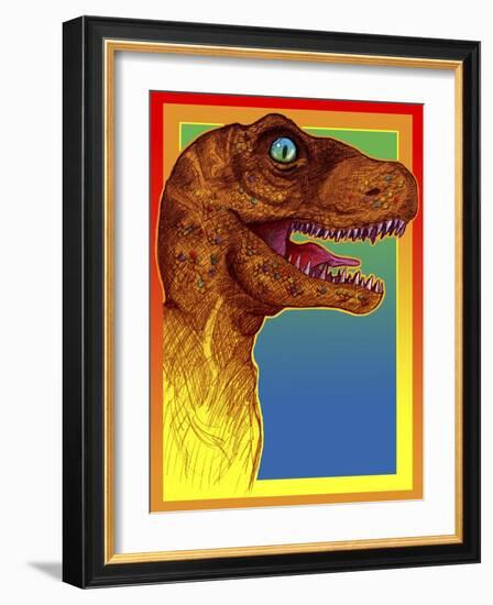 Pop Art Dinosaur 3-Howie Green-Framed Giclee Print