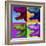 Pop Art Dinosaurs 1-Howie Green-Framed Giclee Print