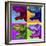 Pop Art Dinosaurs 1-Howie Green-Framed Giclee Print