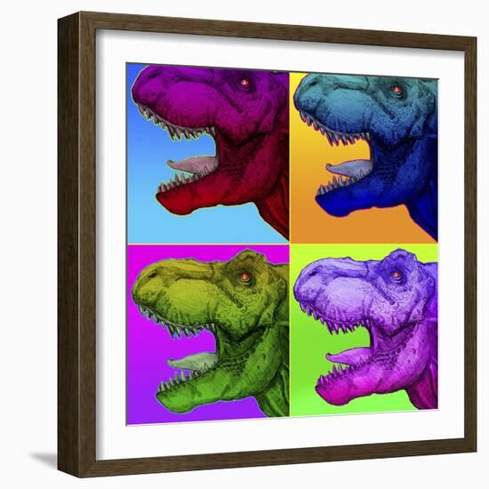 Pop Art Dinosaurs 1-Howie Green-Framed Giclee Print