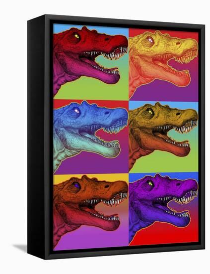 Pop Art Dinosaurs 2-Howie Green-Framed Premier Image Canvas