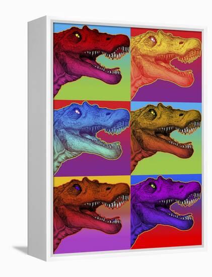 Pop Art Dinosaurs 2-Howie Green-Framed Premier Image Canvas