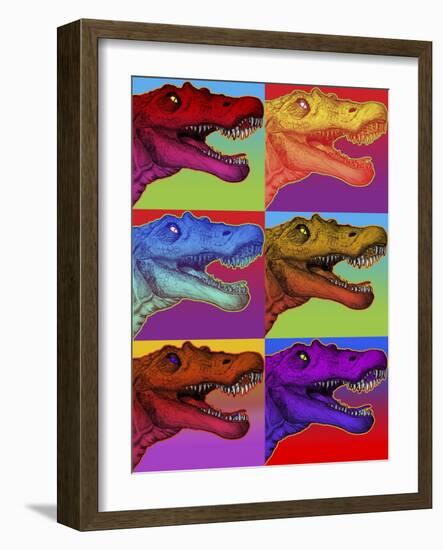 Pop Art Dinosaurs 2-Howie Green-Framed Giclee Print