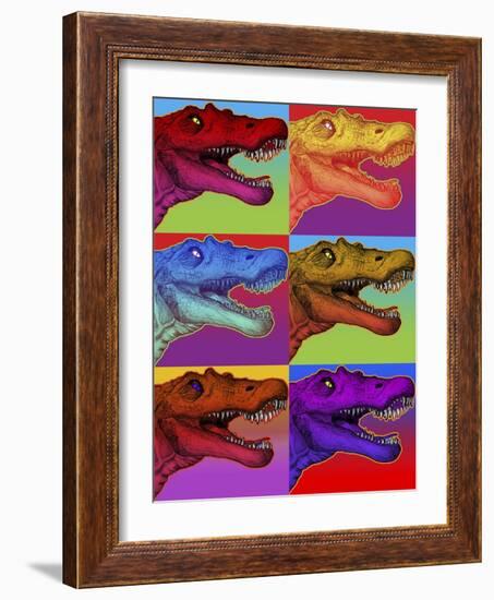 Pop Art Dinosaurs 2-Howie Green-Framed Giclee Print