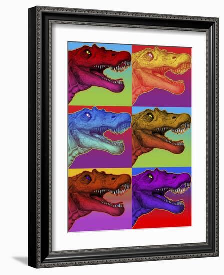 Pop Art Dinosaurs 2-Howie Green-Framed Giclee Print