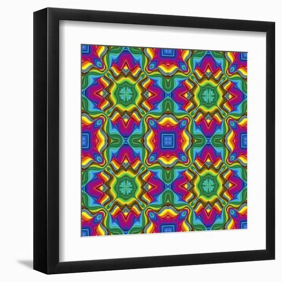 Pop Art Disco Pattern-Sangoiri-Framed Art Print