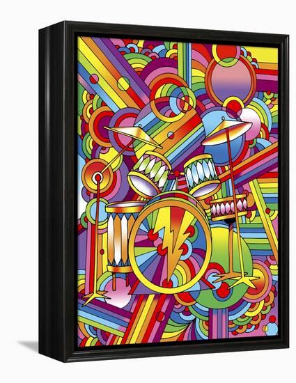 Pop Art Drums-Howie Green-Framed Premier Image Canvas