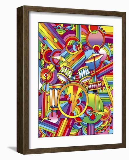 Pop Art Drums-Howie Green-Framed Giclee Print