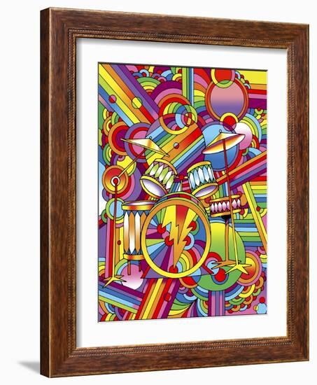 Pop Art Drums-Howie Green-Framed Giclee Print