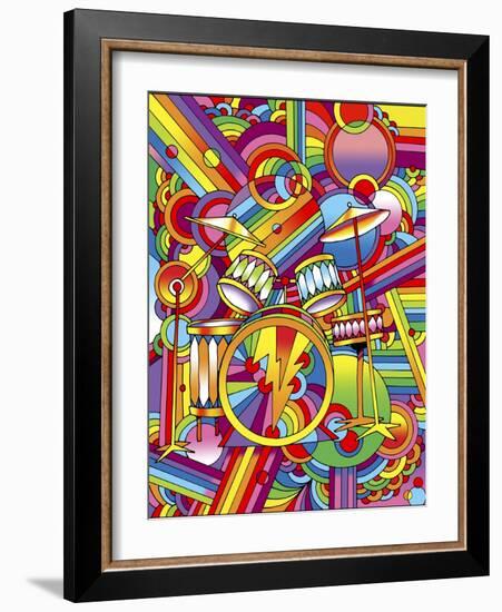 Pop Art Drums-Howie Green-Framed Giclee Print