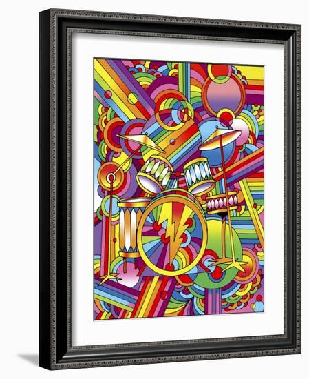 Pop Art Drums-Howie Green-Framed Giclee Print