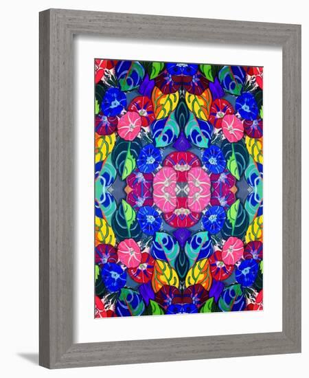 Pop Art Flowers Kalidescope-Howie Green-Framed Giclee Print