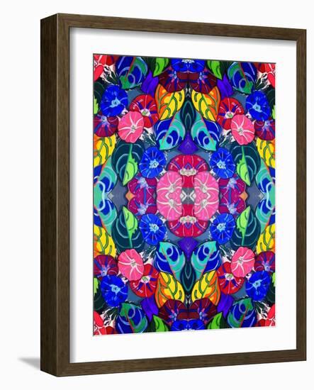 Pop Art Flowers Kalidescope-Howie Green-Framed Giclee Print