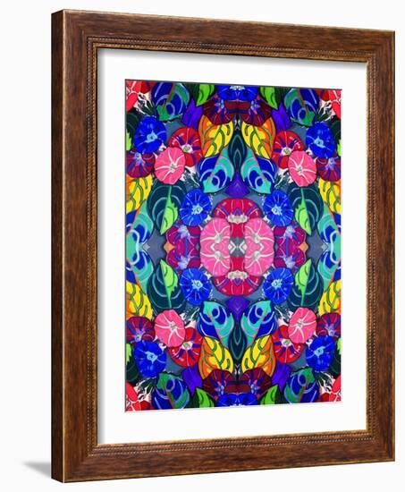 Pop Art Flowers Kalidescope-Howie Green-Framed Giclee Print