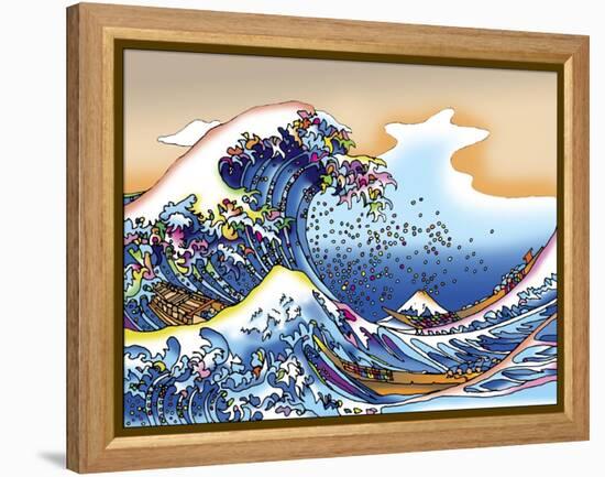 Pop Art Great Wave-Howie Green-Framed Premier Image Canvas