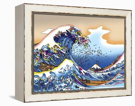 Pop Art Great Wave-Howie Green-Framed Premier Image Canvas