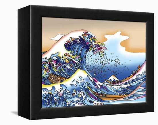 Pop Art Great Wave-Howie Green-Framed Premier Image Canvas