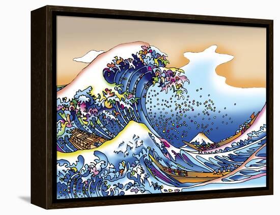 Pop Art Great Wave-Howie Green-Framed Premier Image Canvas