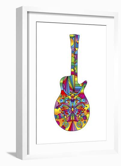 Pop Art Guitar Butterfly-Howie Green-Framed Giclee Print