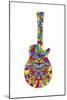 Pop Art Guitar Butterfly-Howie Green-Mounted Giclee Print