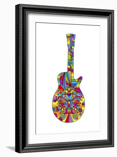 Pop Art Guitar Butterfly-Howie Green-Framed Giclee Print