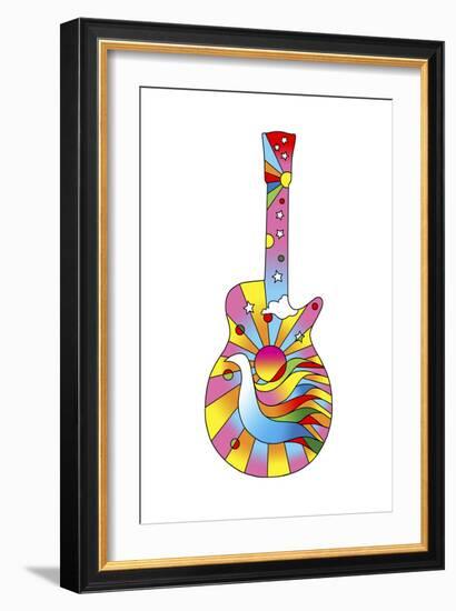 Pop Art Guitar Dove-Howie Green-Framed Giclee Print