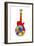 Pop Art Guitar Red Ball-Howie Green-Framed Giclee Print