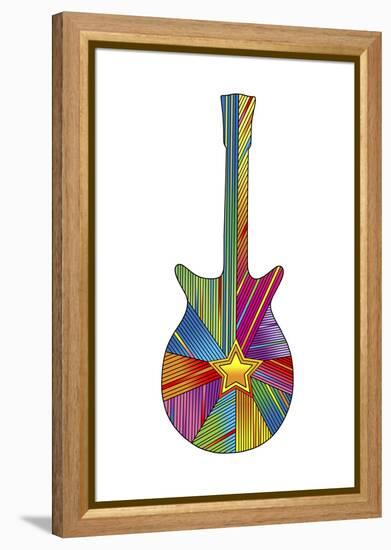 Pop Art Guitar Star-Howie Green-Framed Premier Image Canvas